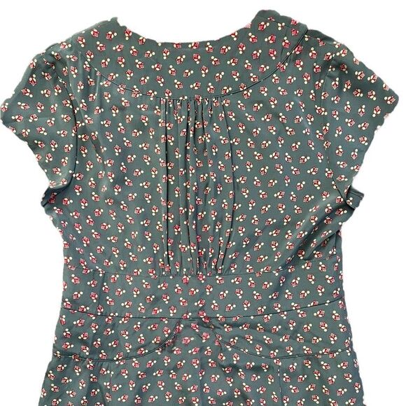 SUNDANCE A-Line Floral Dress 100% Silk Size 14 - Picture 7 of 8